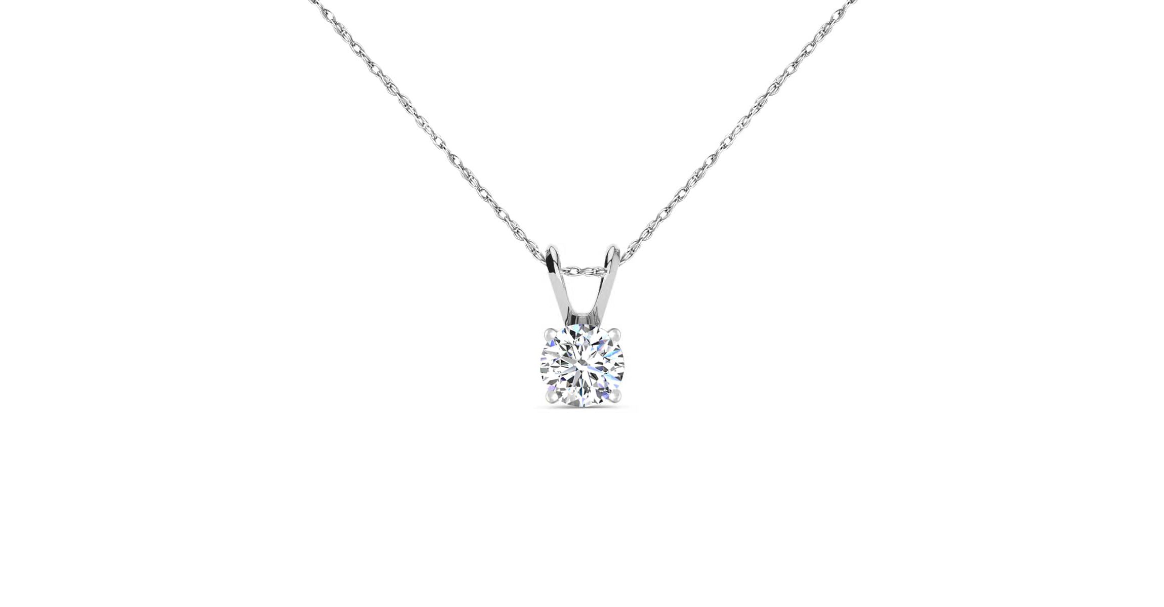 Lab Created 1/2 ct. t.w. Lab Grown Diamond Solitaire Necklace In 14k Gold With 18 Inch Chain