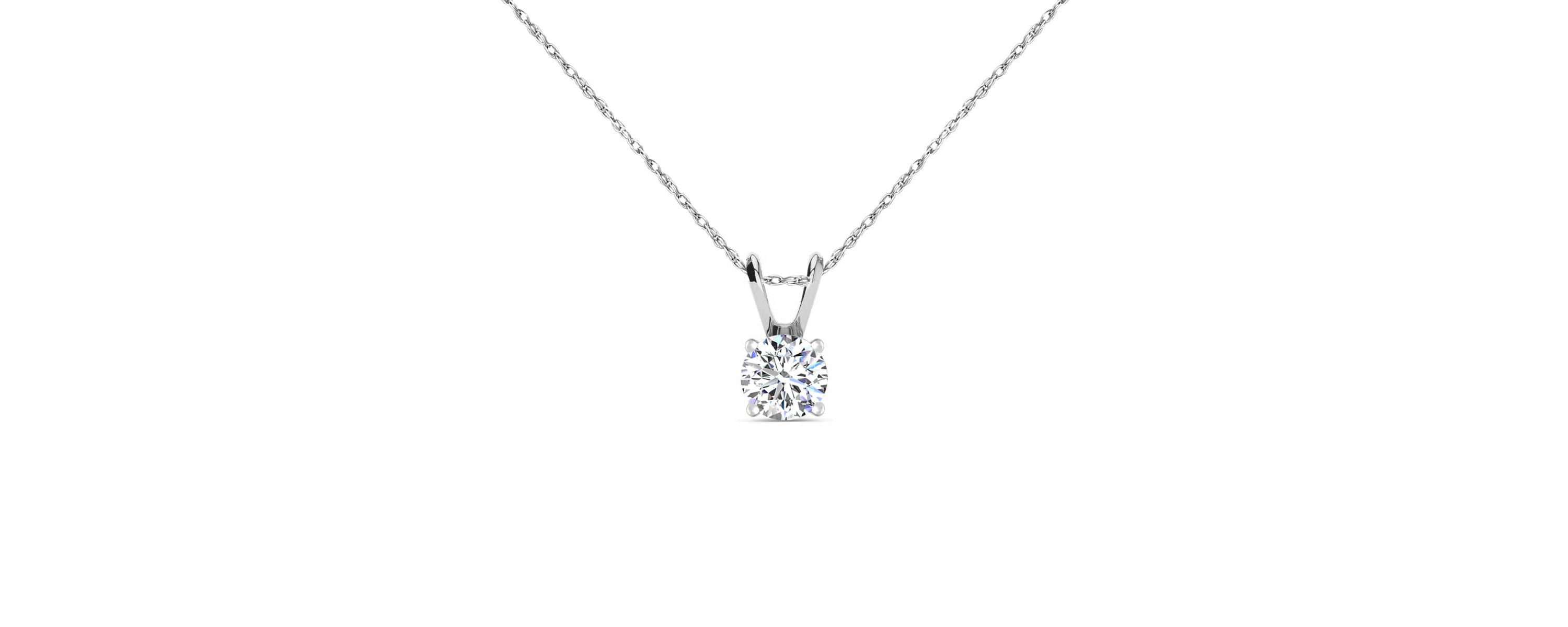 Lab Created 1/2 ct. t.w. Lab Grown Diamond Solitaire Necklace In 14k Gold With 18 Inch Chain
