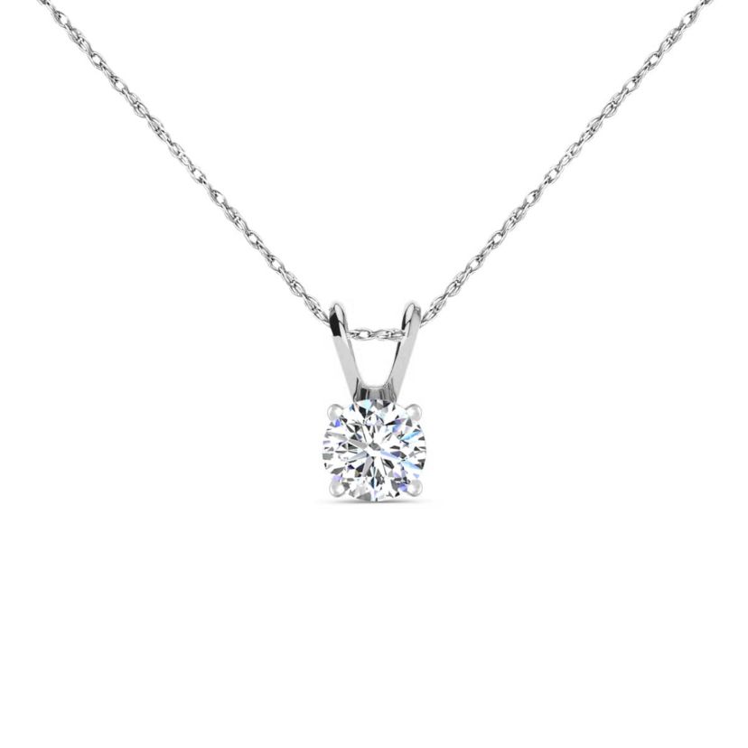 Lab Created 1/2 ct. t.w. Lab Grown Diamond Solitaire Necklace In 14k Gold With 18 Inch Chain