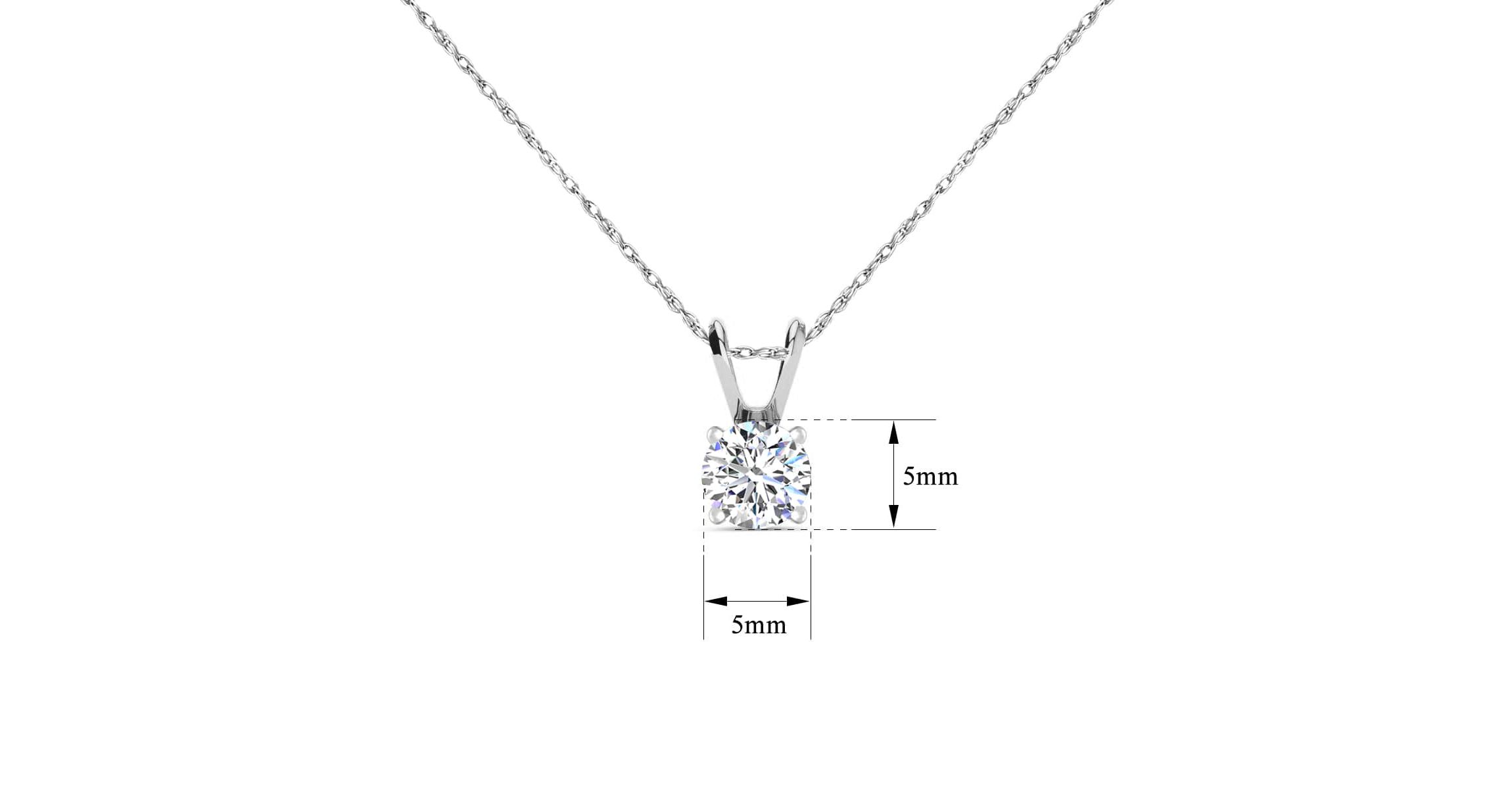 Lab Created 1/2 ct. t.w. Lab Grown Diamond Solitaire Necklace In 14k Gold With 18 Inch Chain