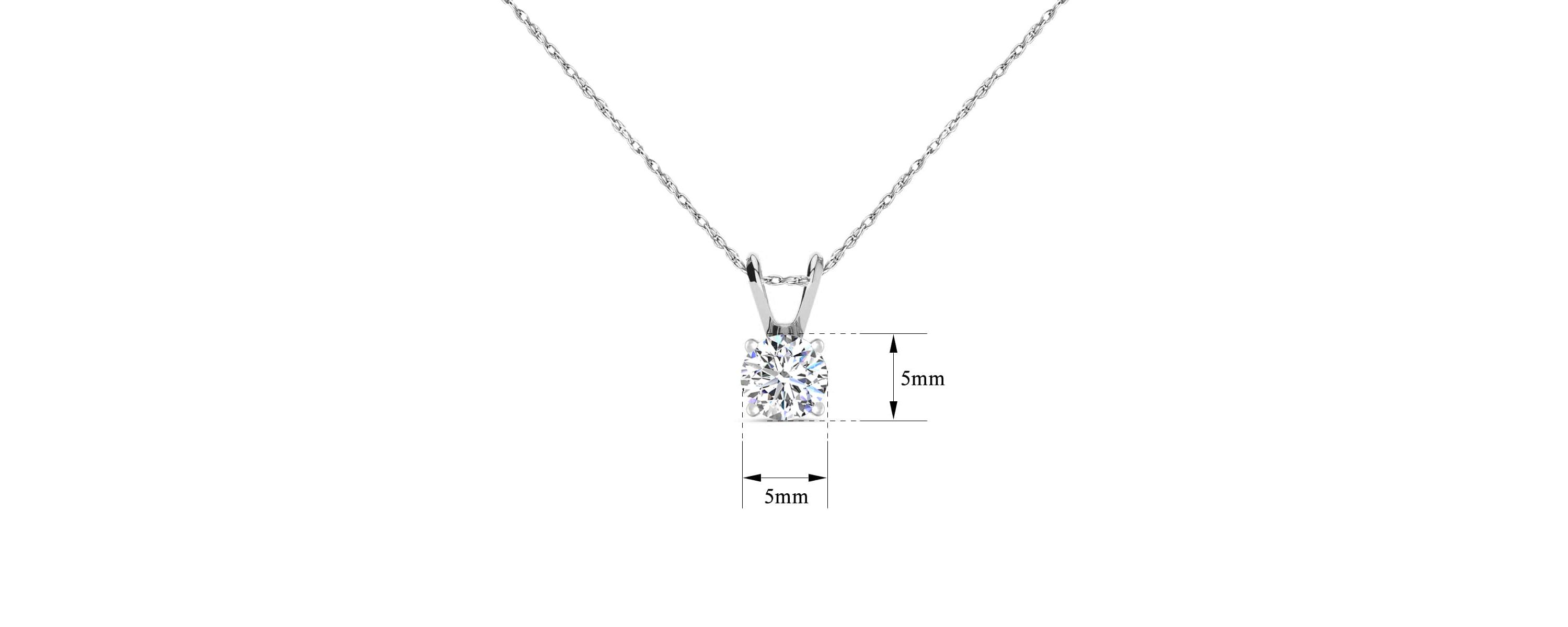 Lab Created 1/2 ct. t.w. Lab Grown Diamond Solitaire Necklace In 14k Gold With 18 Inch Chain