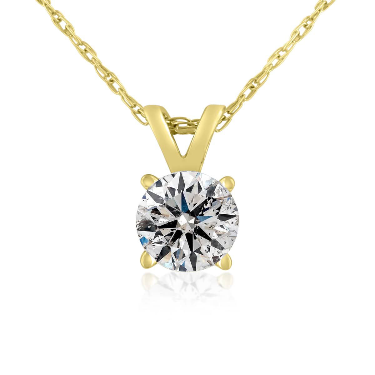 Lab Created 1/4 ct. t.w. Lab Grown Diamond Solitaire Necklace In 14k Gold With 18 Inch Chain