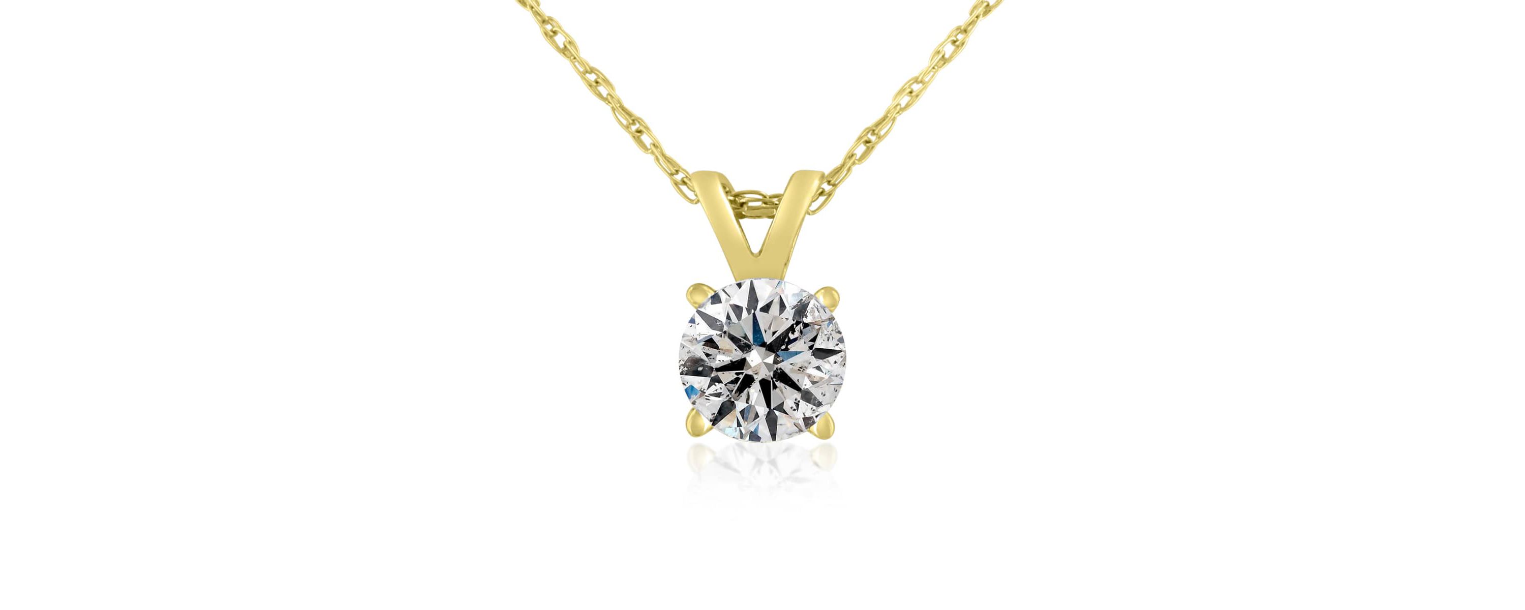 Lab Created 1/4 ct. t.w. Lab Grown Diamond Solitaire Necklace In 14k Gold With 18 Inch Chain