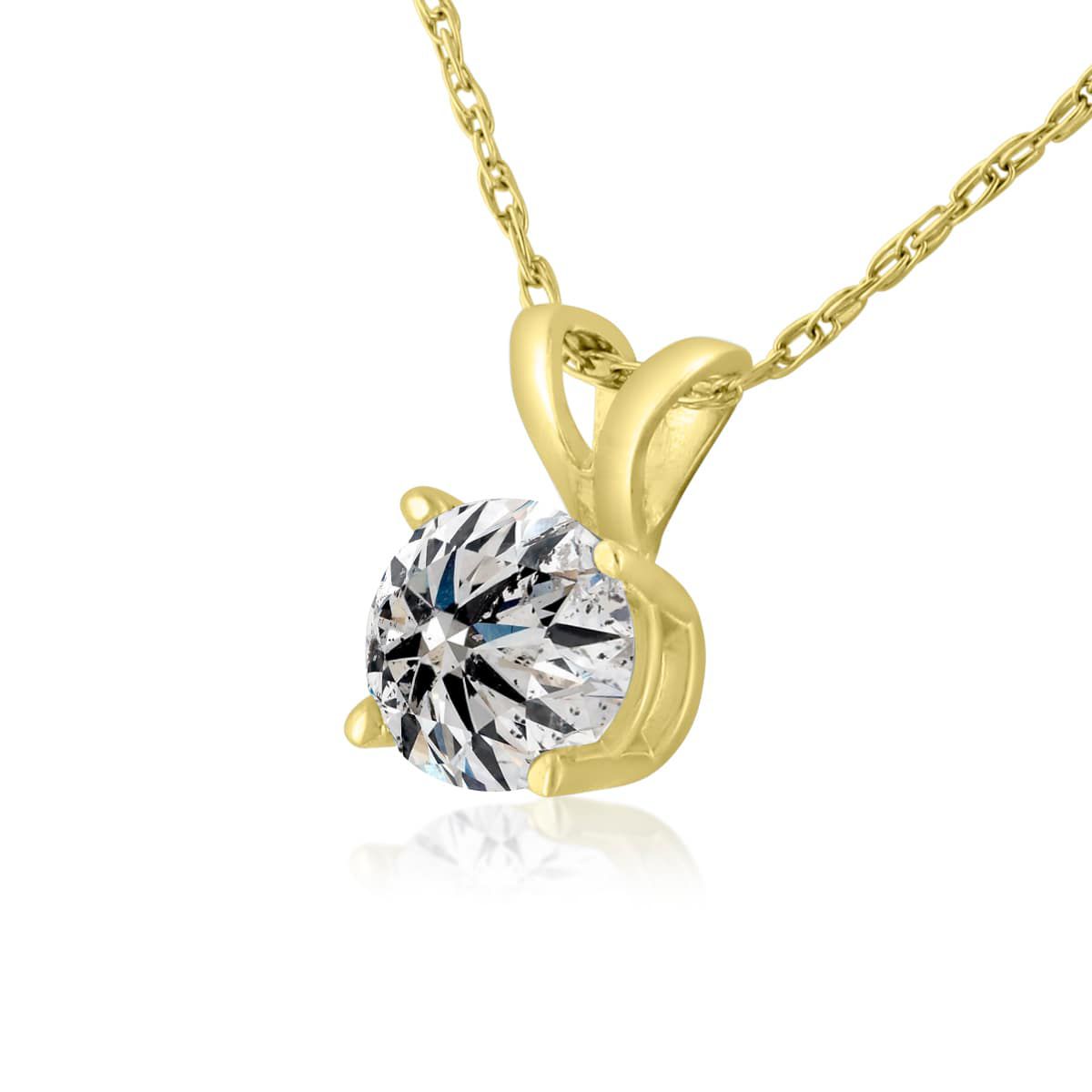 Lab Created 1/4 ct. t.w. Lab Grown Diamond Solitaire Necklace In 14k Gold With 18 Inch Chain