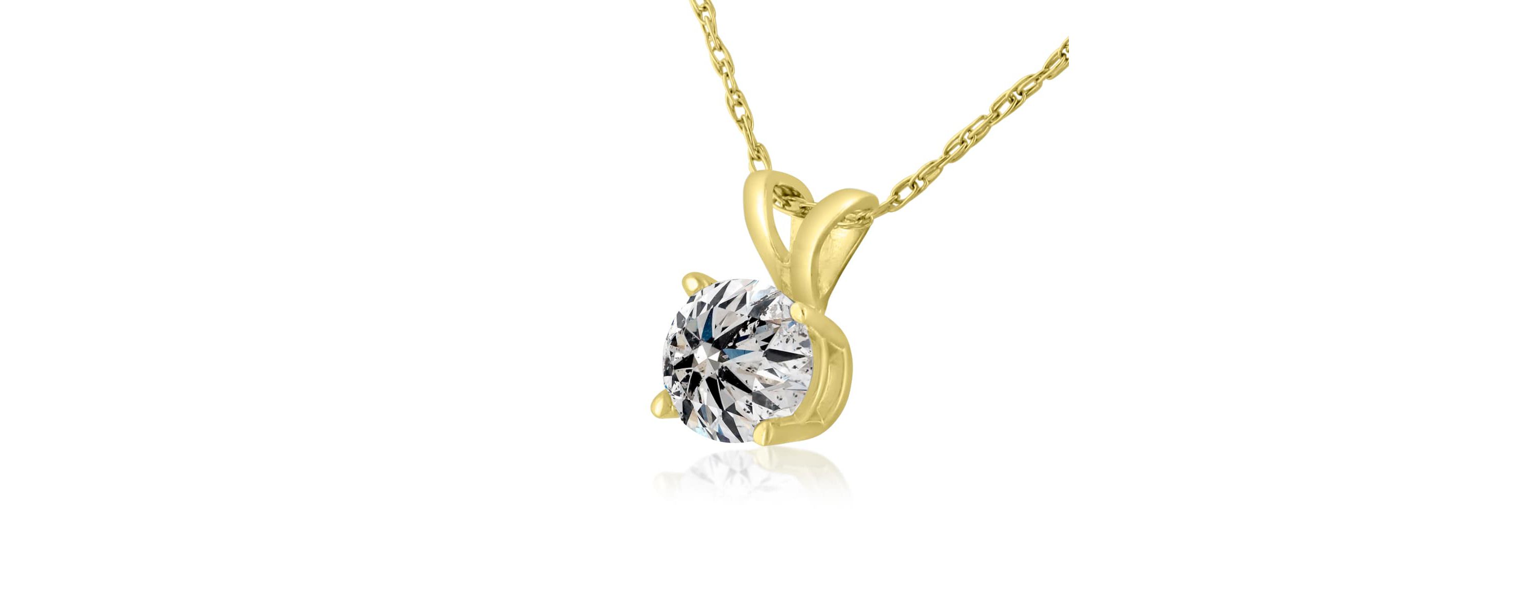 Lab Created 1/4 ct. t.w. Lab Grown Diamond Solitaire Necklace In 14k Gold With 18 Inch Chain