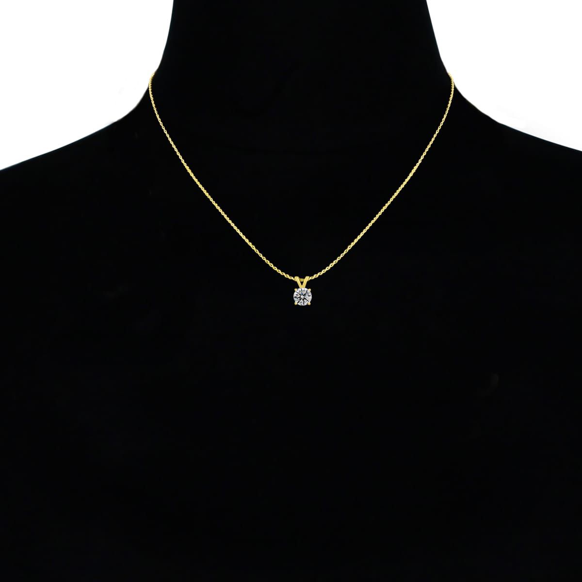 Lab Created 1/4 ct. t.w. Lab Grown Diamond Solitaire Necklace In 14k Gold With 18 Inch Chain