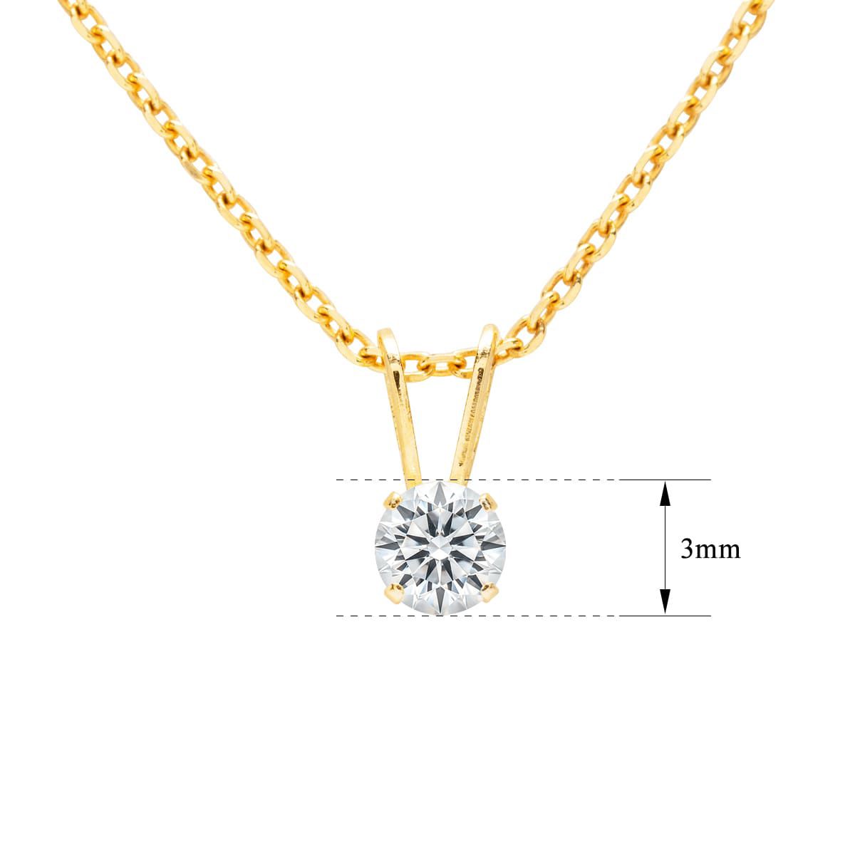 Lab Created 1/10 ct. t.w. Lab Grown Diamond Solitaire Necklace In 14k Gold With 18 Inch Chain