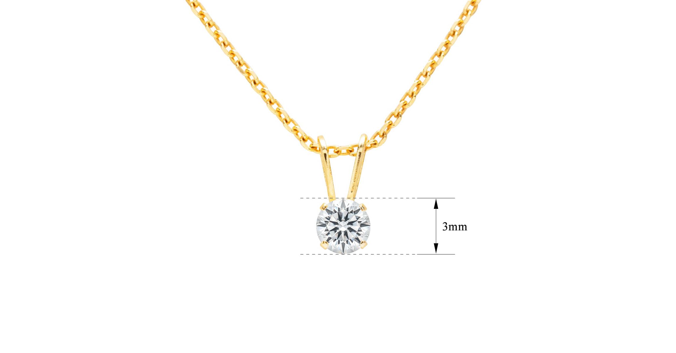 Lab Created 1/10 ct. t.w. Lab Grown Diamond Solitaire Necklace In 14k Gold With 18 Inch Chain