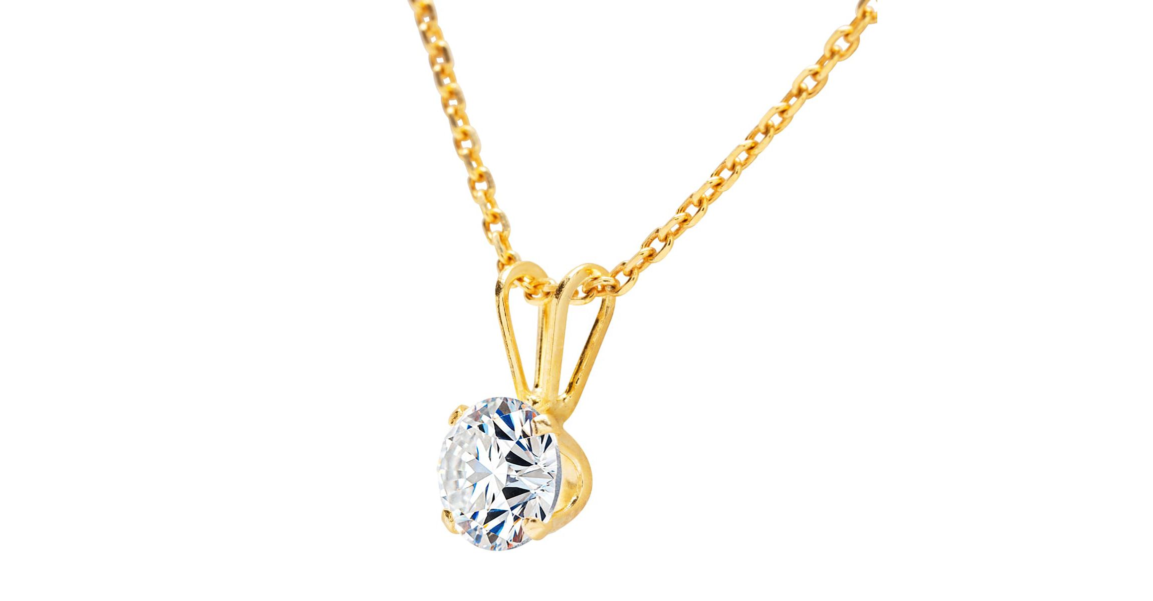 Lab Created 1/10 ct. t.w. Lab Grown Diamond Solitaire Necklace In 14k Gold With 18 Inch Chain