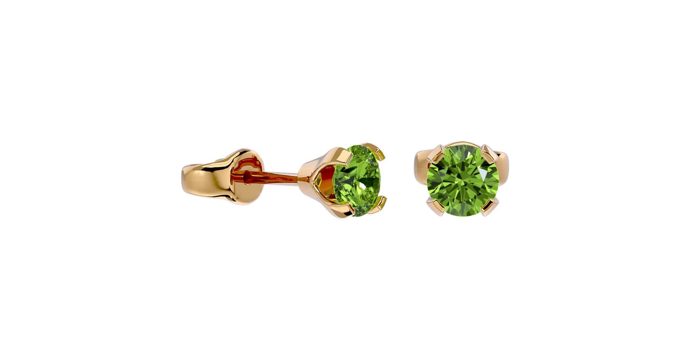 1/2 ct. t.w. Gemstone Stud Earrings In Yellow Gold