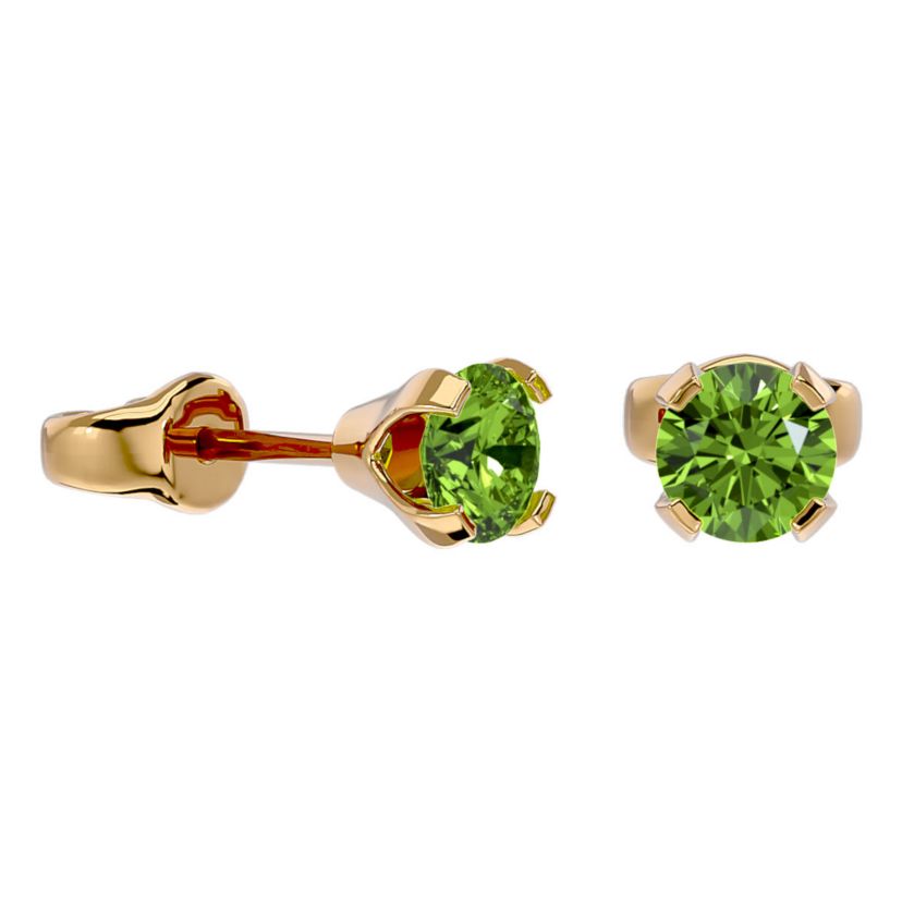 1/2 ct. t.w. Gemstone Stud Earrings In Yellow Gold