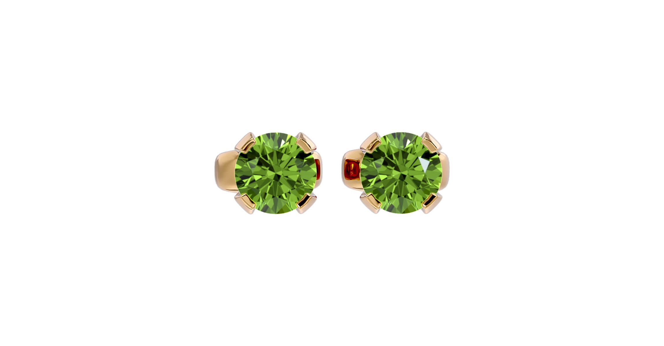 1/2 ct. t.w. Gemstone Stud Earrings In Yellow Gold