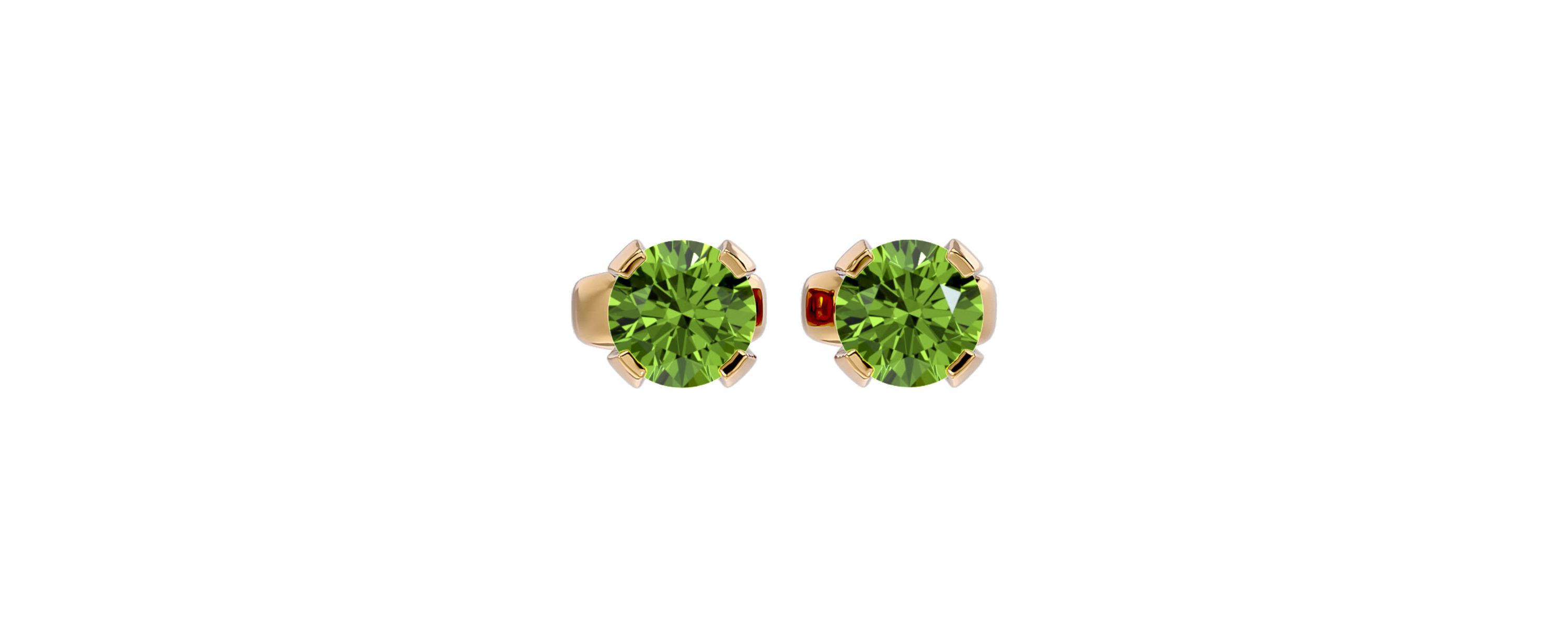 1/2 ct. t.w. Gemstone Stud Earrings In Yellow Gold