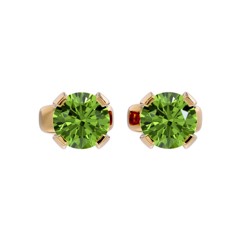 1/2 ct. t.w. Gemstone Stud Earrings In Yellow Gold