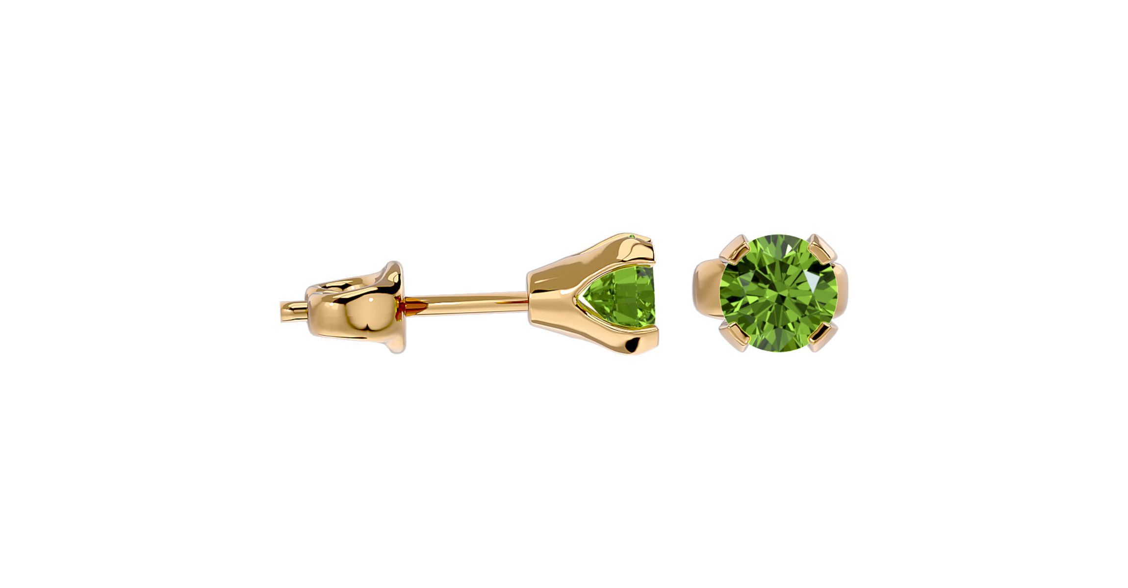 1/2 ct. t.w. Gemstone Stud Earrings In Yellow Gold
