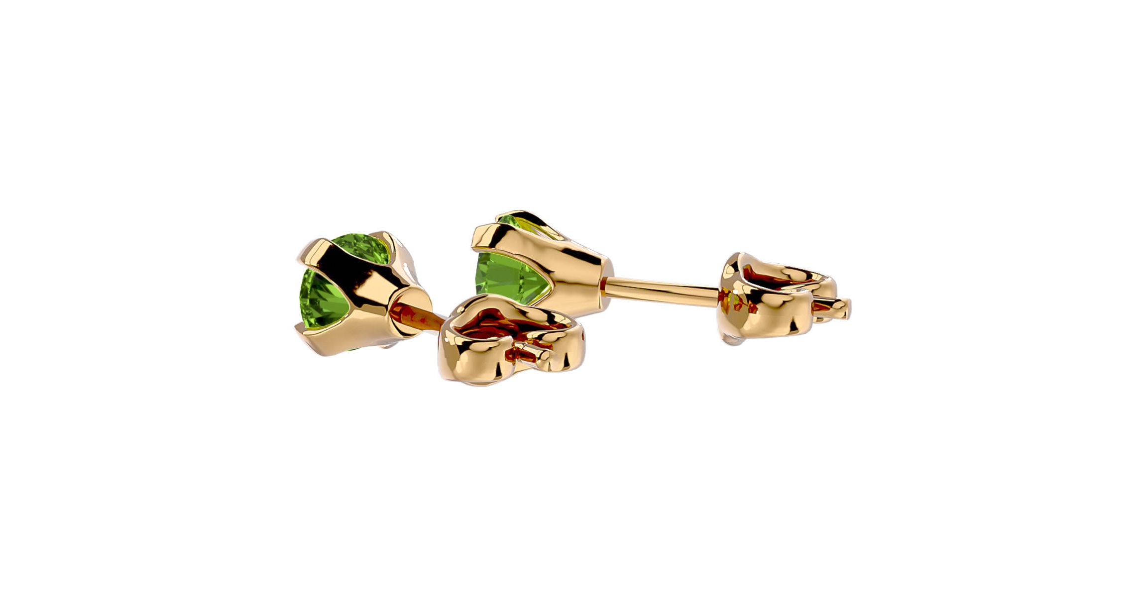 1/2 ct. t.w. Gemstone Stud Earrings In Yellow Gold