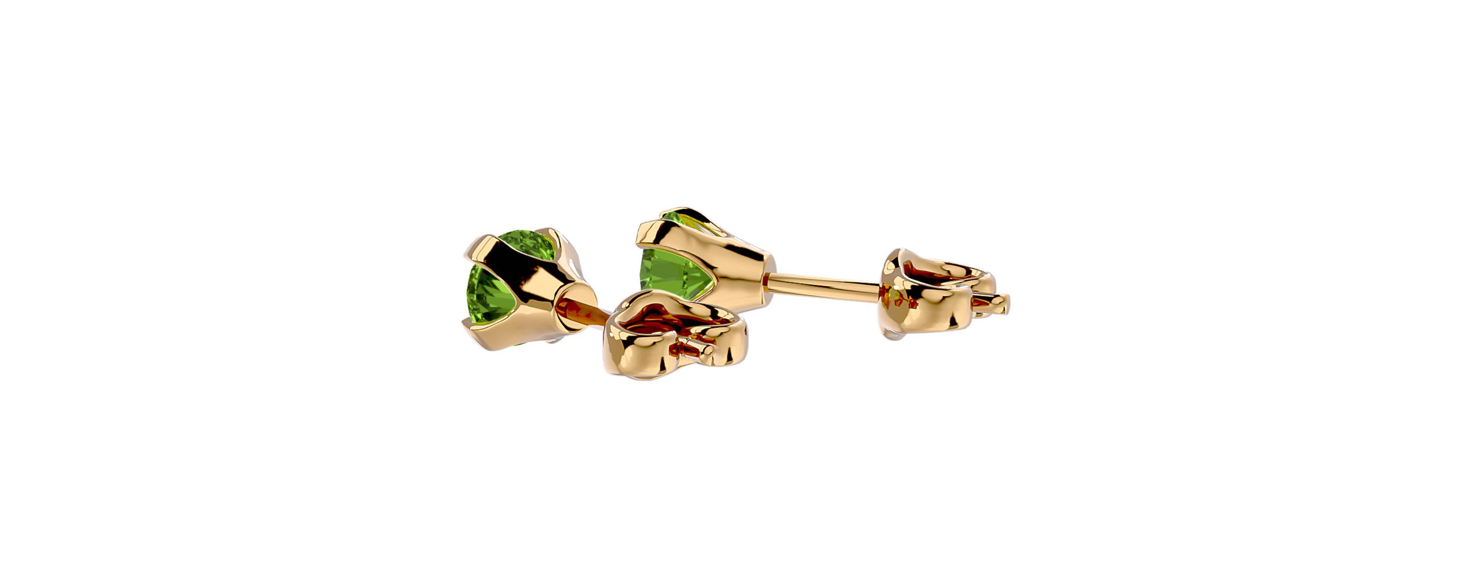 1/2 ct. t.w. Gemstone Stud Earrings In Yellow Gold