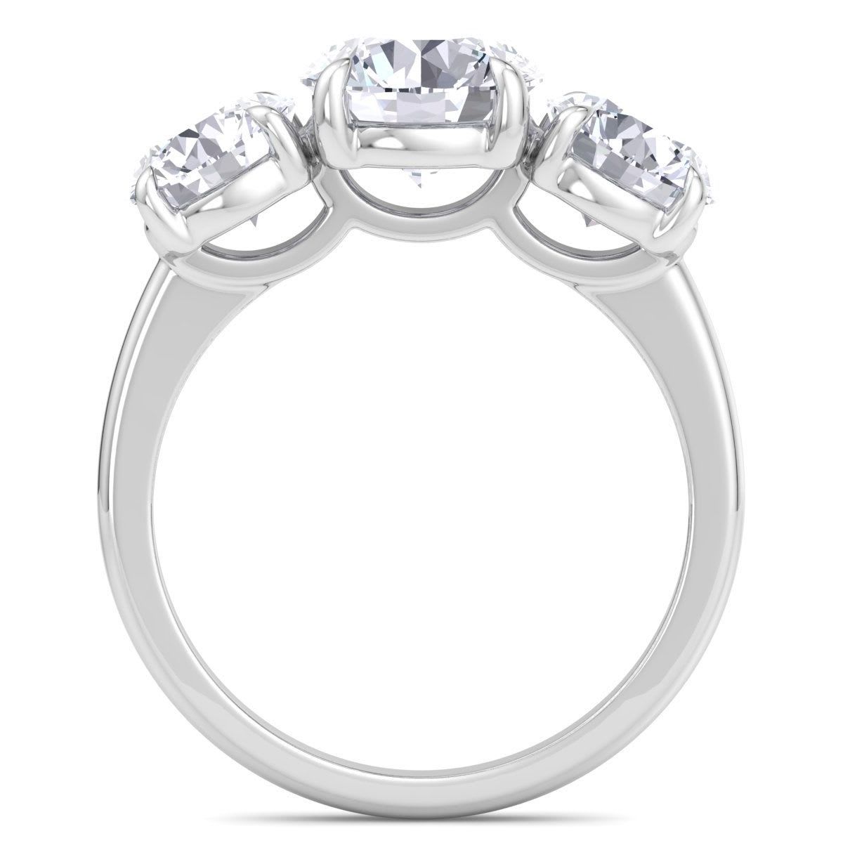 Belk & Co. Lab Created 4 Carat Lab Grown Diamond Three Stone Engagement ...