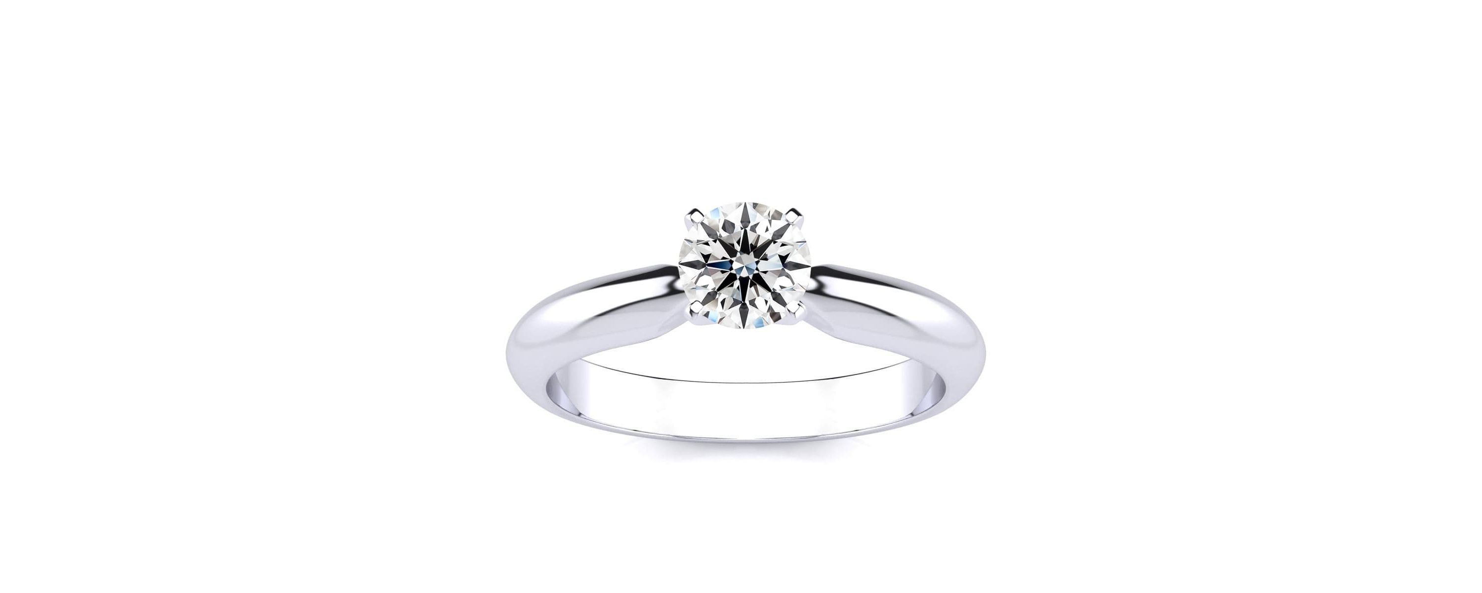 Lab Created 1/2 Carat Lab Grown Diamond Solitaire Ring In Sterling Silver