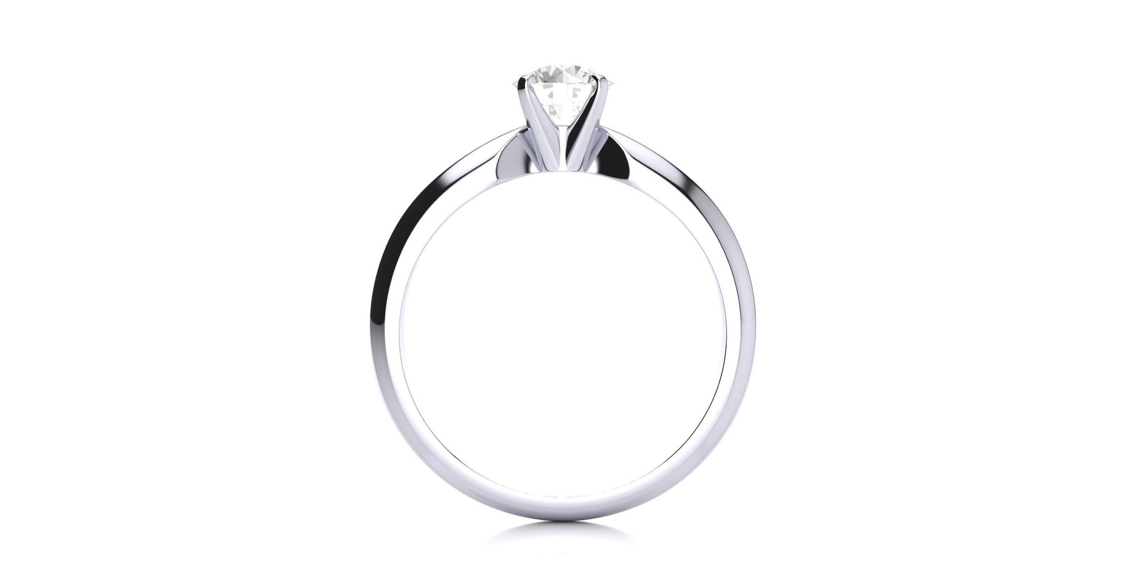 Lab Created 1/2 Carat Lab Grown Diamond Solitaire Ring In Sterling Silver