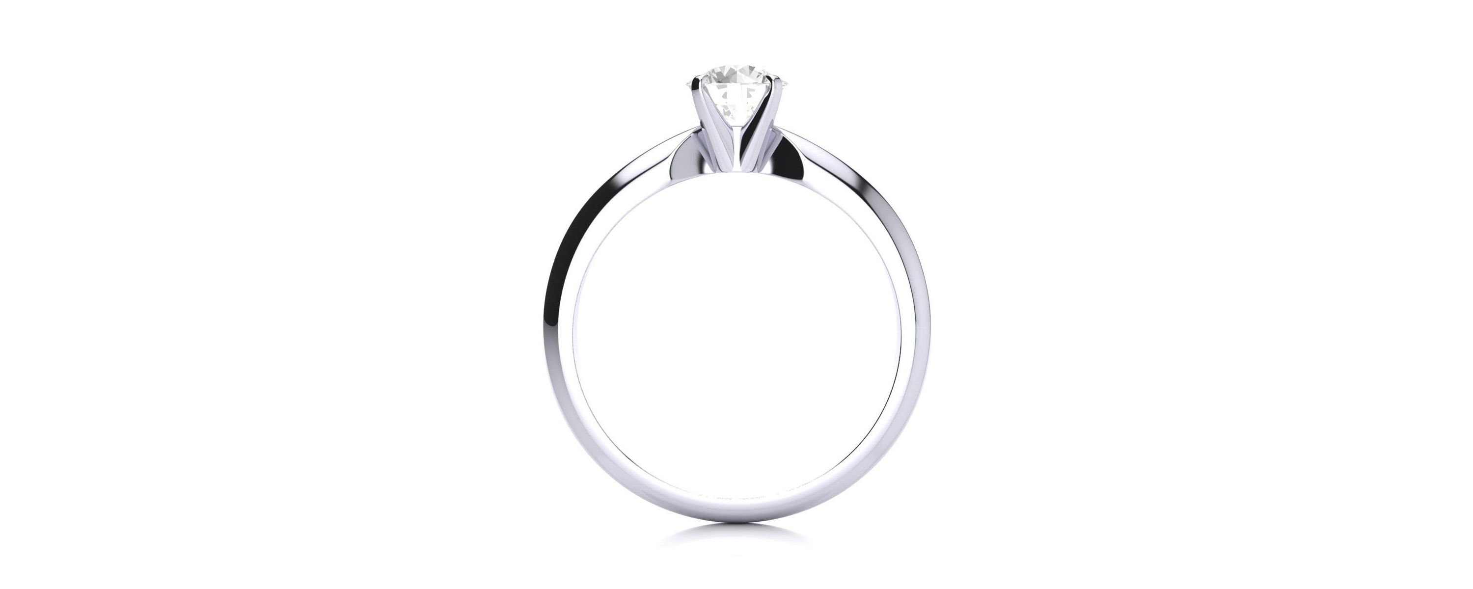 Lab Created 1/2 Carat Lab Grown Diamond Solitaire Ring In Sterling Silver