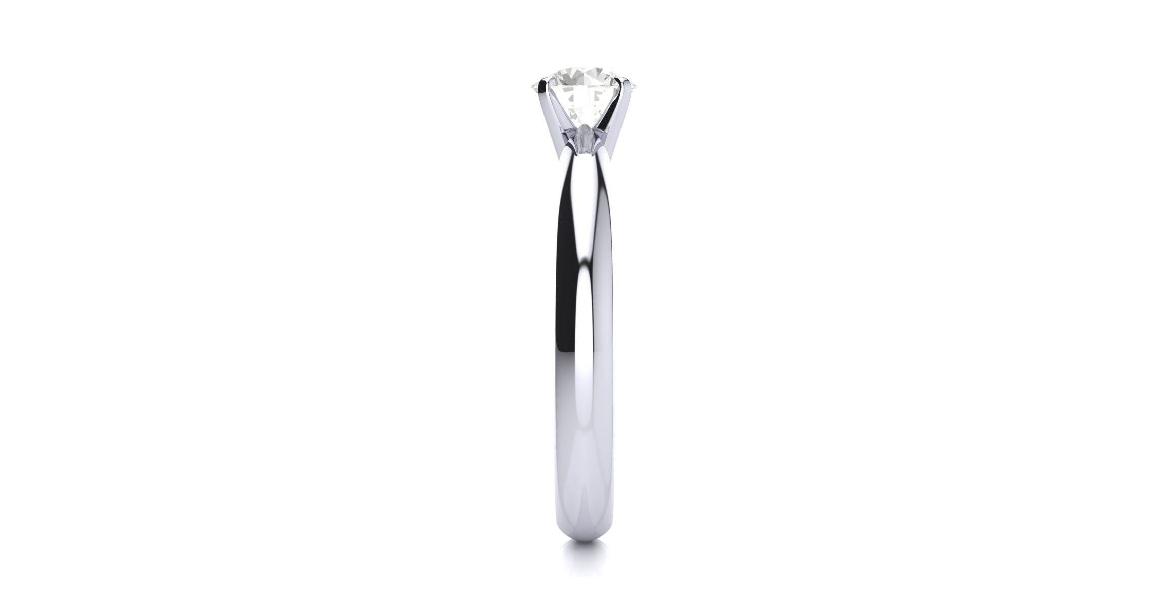 Lab Created 1/2 Carat Lab Grown Diamond Solitaire Ring In Sterling Silver