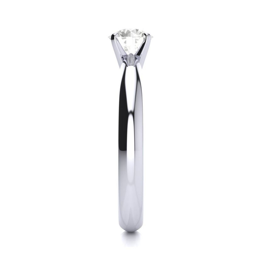Lab Created 1/2 Carat Lab Grown Diamond Solitaire Ring In Sterling Silver