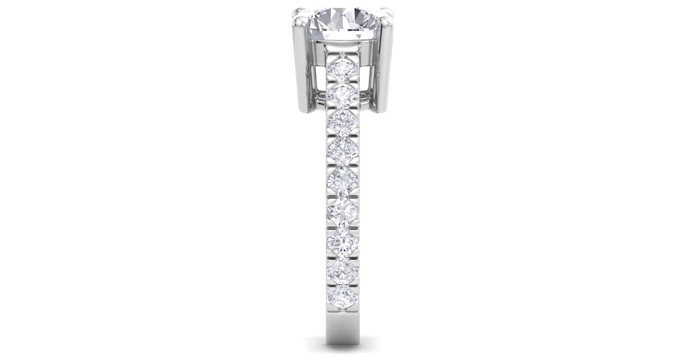 Lab Created 3 Carat Lab Grown Diamond Engagement Ring In Sterling Silver