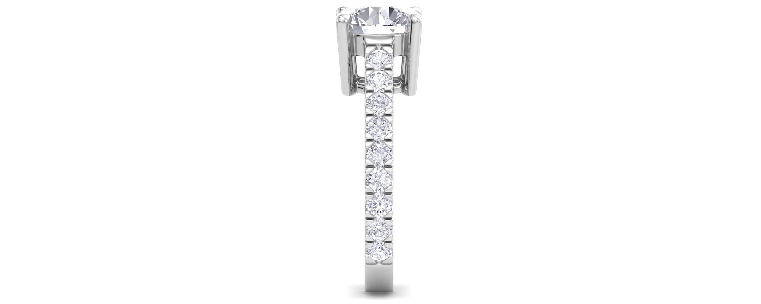 Lab Created 3 Carat Lab Grown Diamond Engagement Ring In Sterling Silver