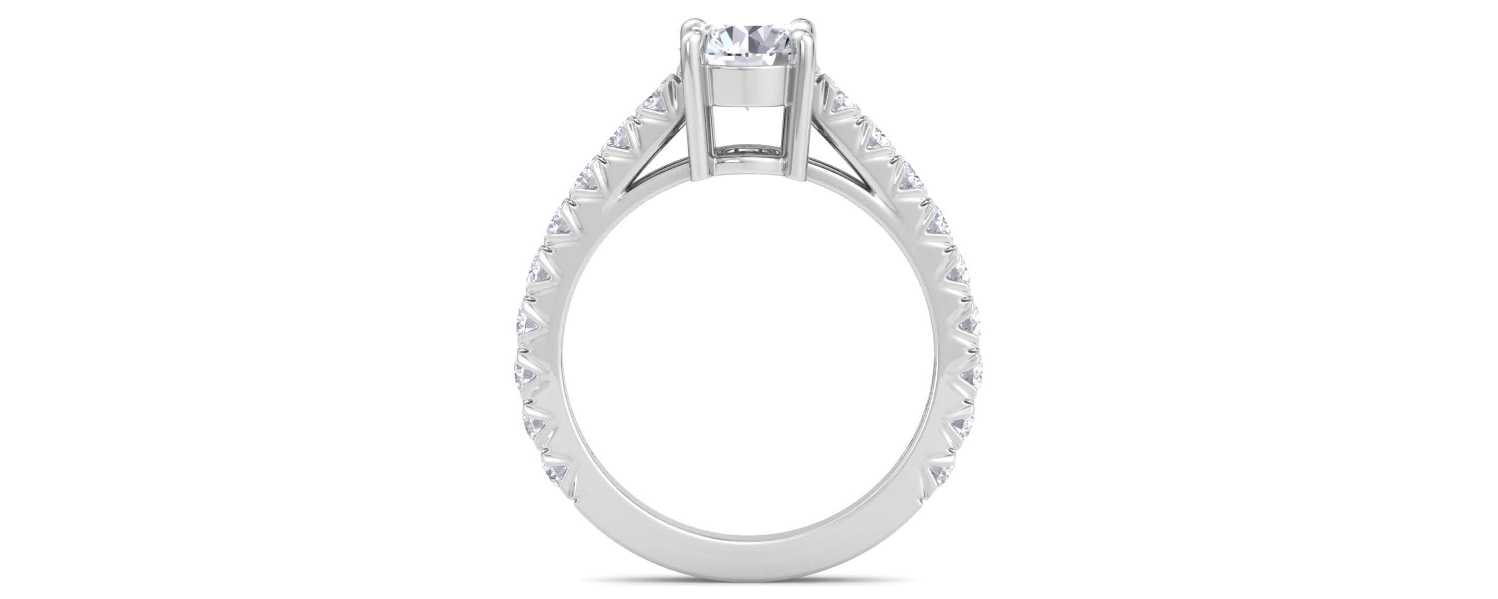 Lab Created 2 Carat Lab Grown Diamond Engagement Ring In Sterling Silver