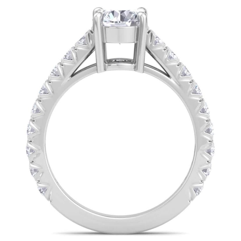 Lab Created 2 Carat Lab Grown Diamond Engagement Ring In Sterling Silver