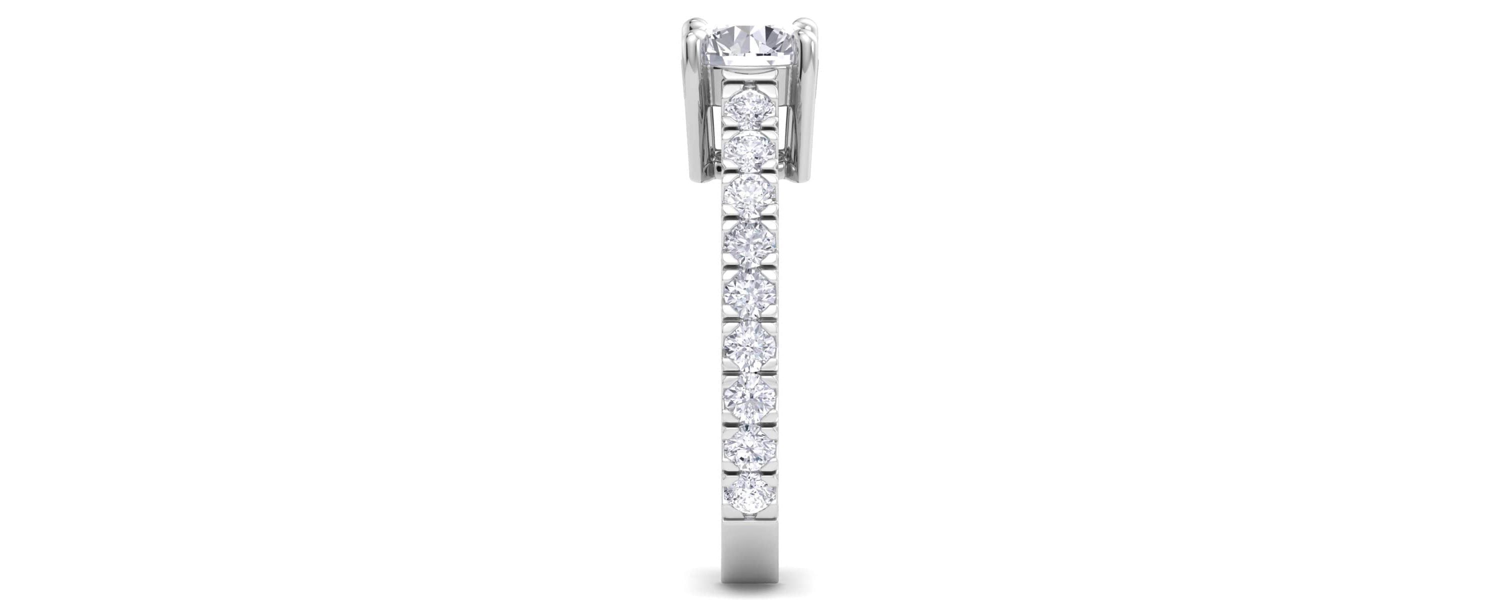 Lab Created 2 Carat Lab Grown Diamond Engagement Ring In Sterling Silver