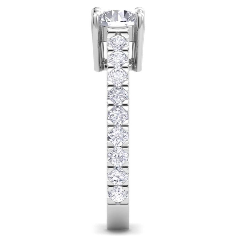 Lab Created 2 Carat Lab Grown Diamond Engagement Ring In Sterling Silver