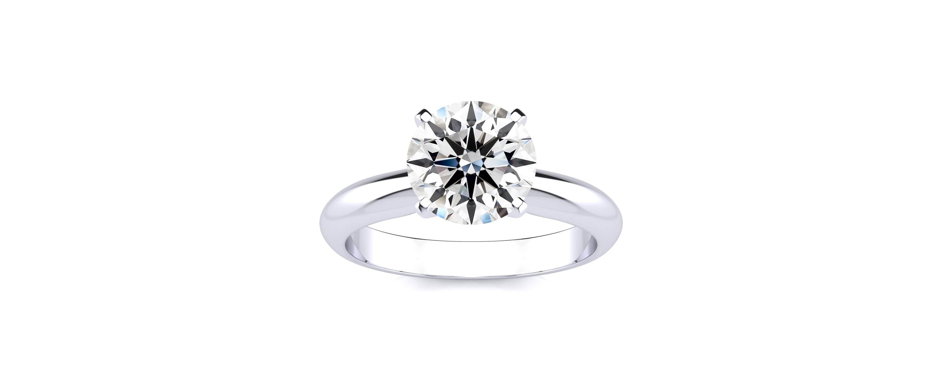 Lab Created 2 Carat Lab Grown Diamond Solitaire Ring In Sterling Silver