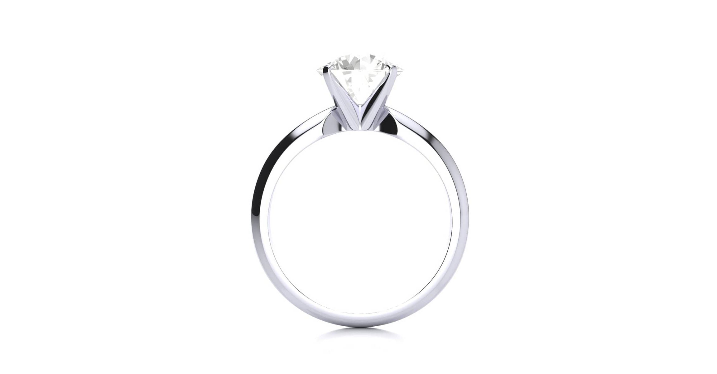 Lab Created 2 Carat Lab Grown Diamond Solitaire Ring In Sterling Silver