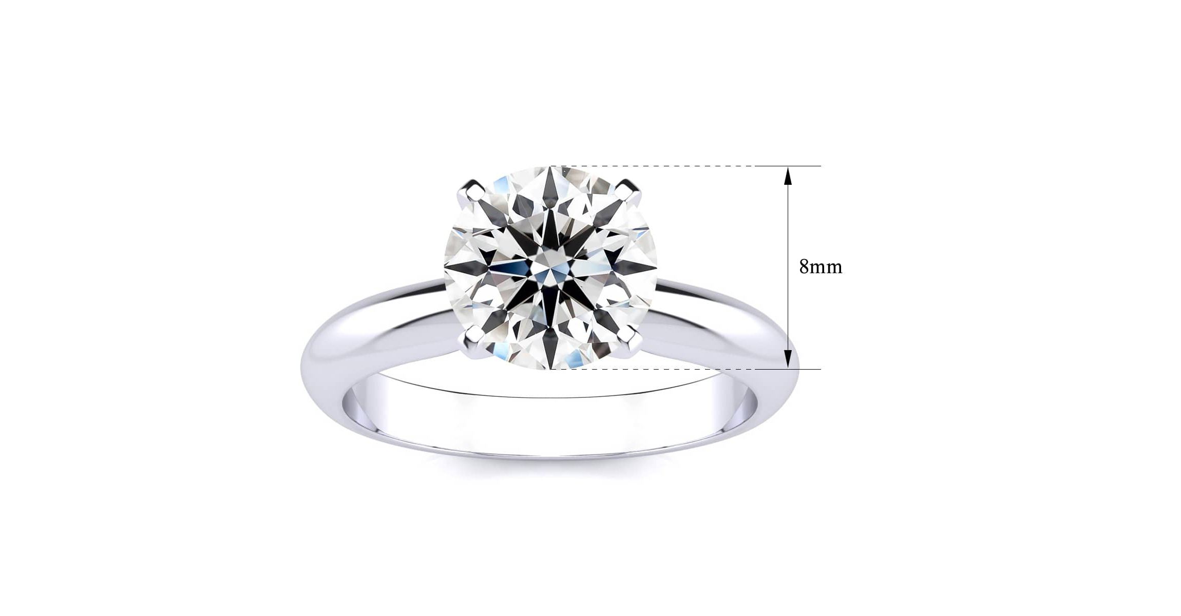 Lab Created 2 Carat Lab Grown Diamond Solitaire Ring In Sterling Silver