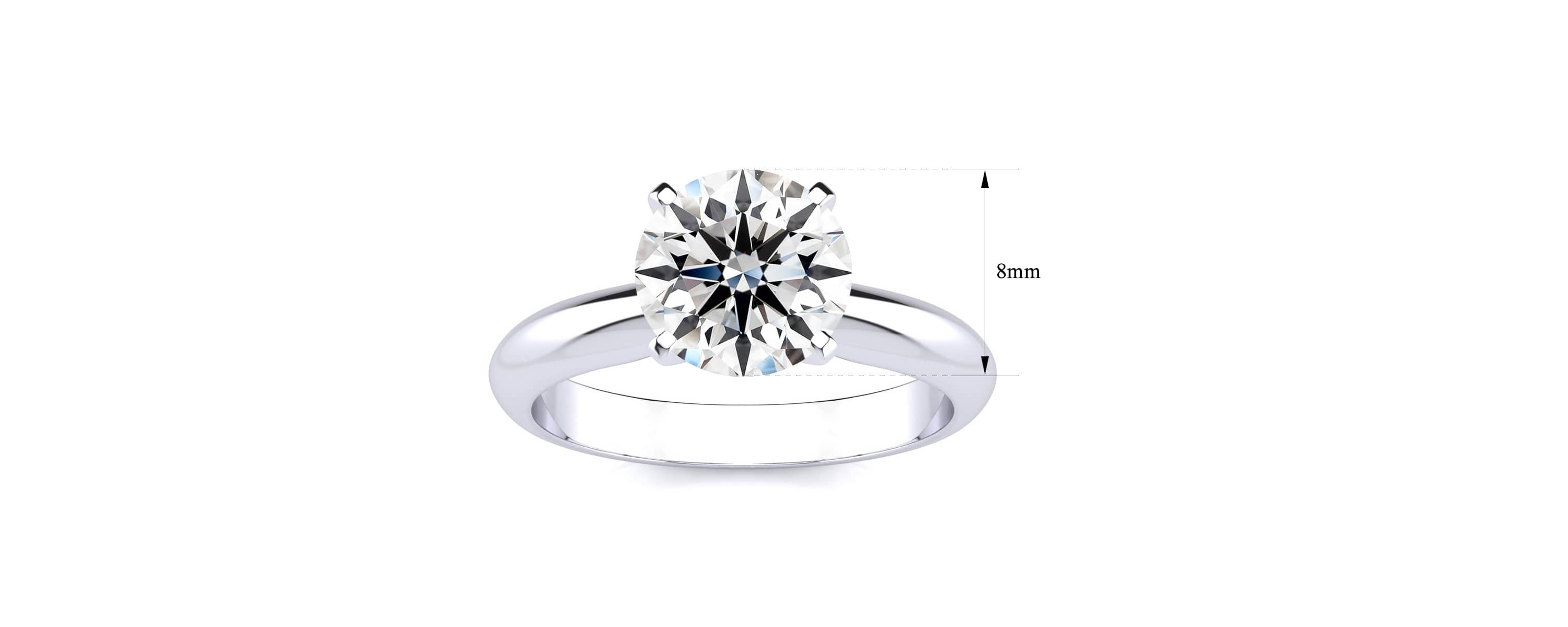Lab Created 2 Carat Lab Grown Diamond Solitaire Ring In Sterling Silver