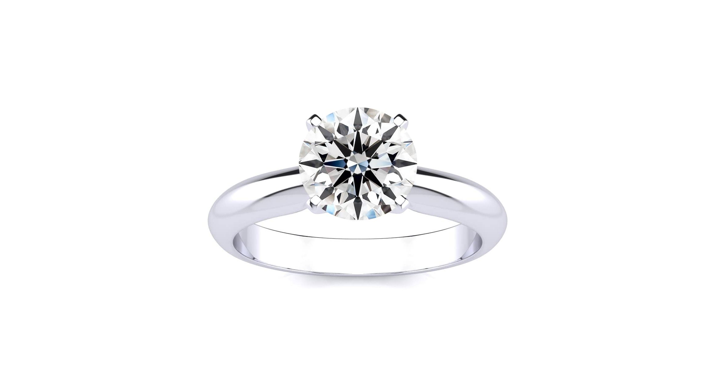 Lab Created 1 1/2 Carat Lab Grown Diamond Solitaire Ring In Sterling Silver