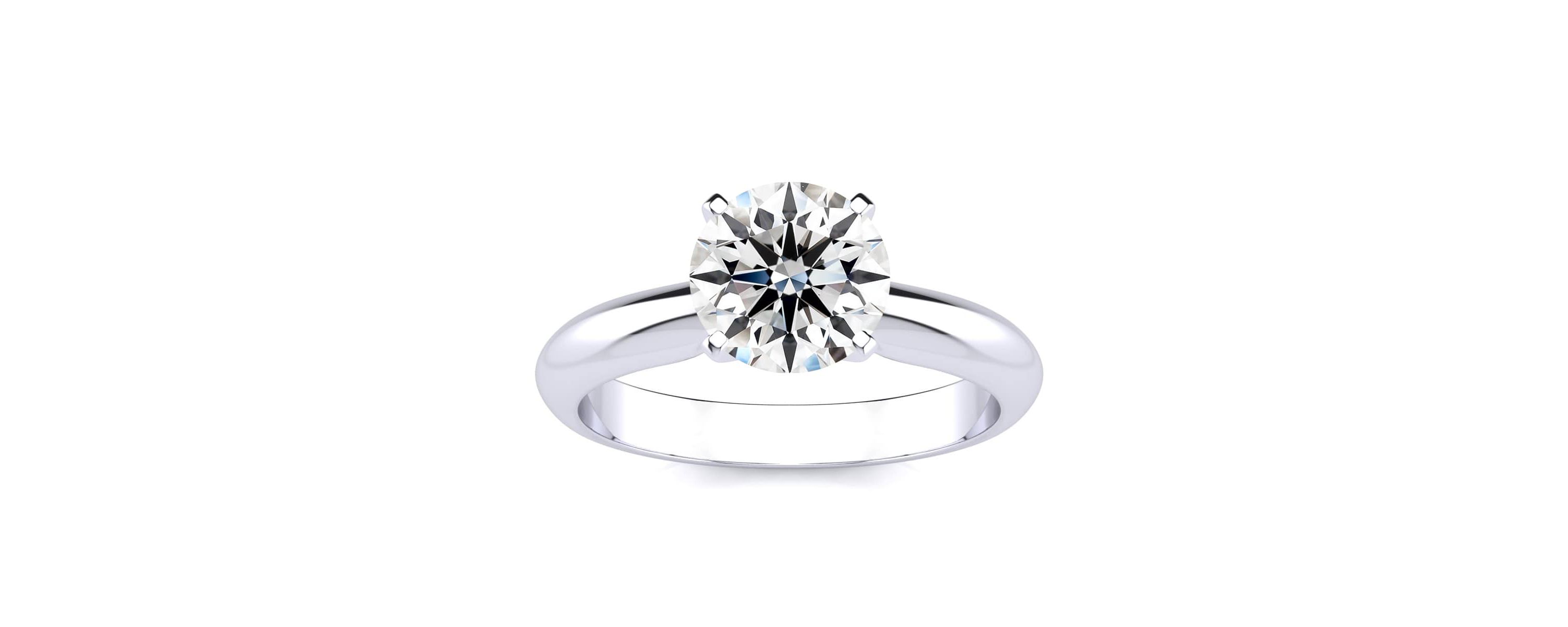 Lab Created 1 1/2 Carat Lab Grown Diamond Solitaire Ring In Sterling Silver