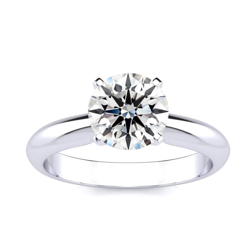 Lab Created 1 1/2 Carat Lab Grown Diamond Solitaire Ring In Sterling Silver