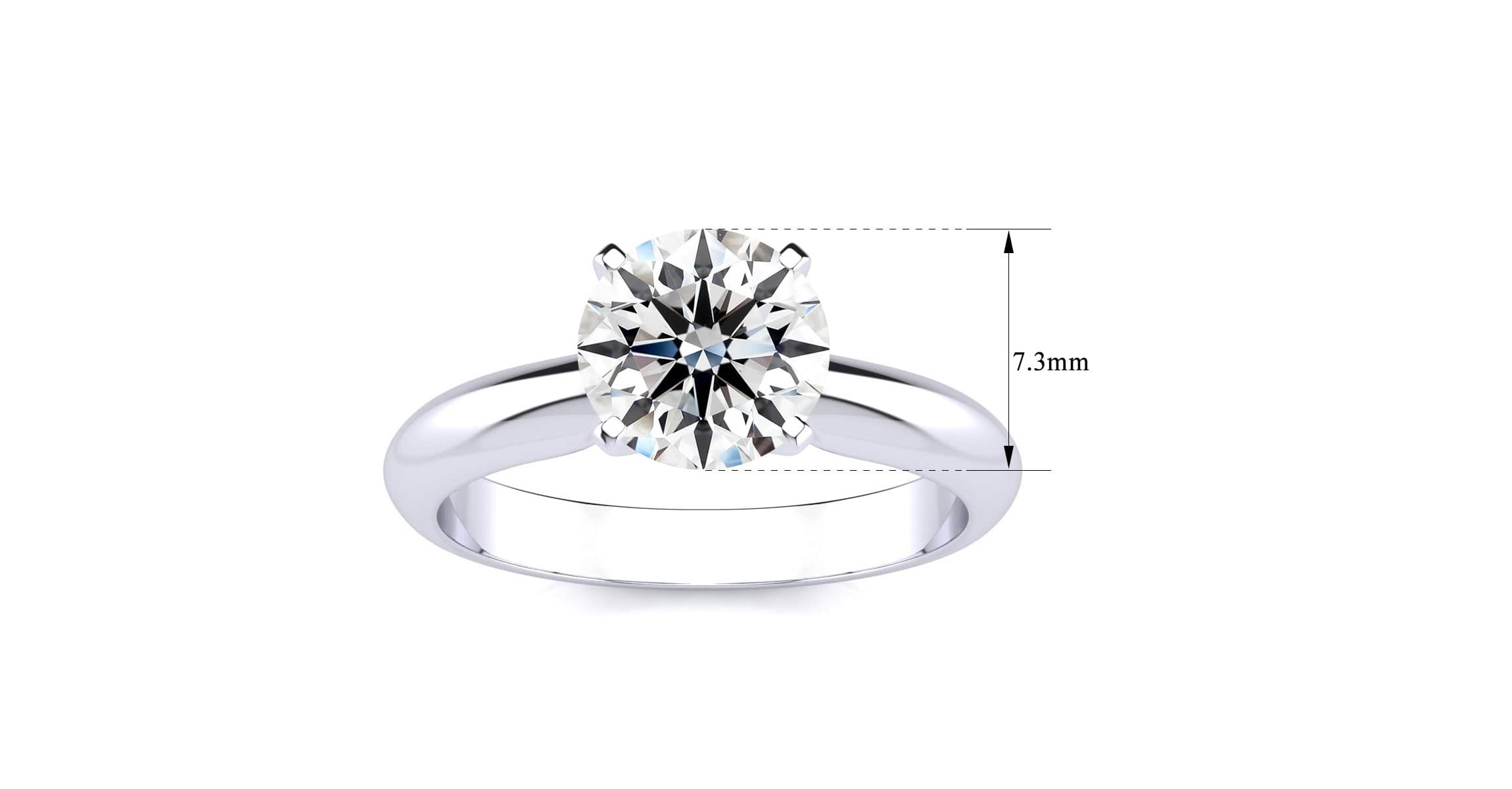 Lab Created 1 1/2 Carat Lab Grown Diamond Solitaire Ring In Sterling Silver