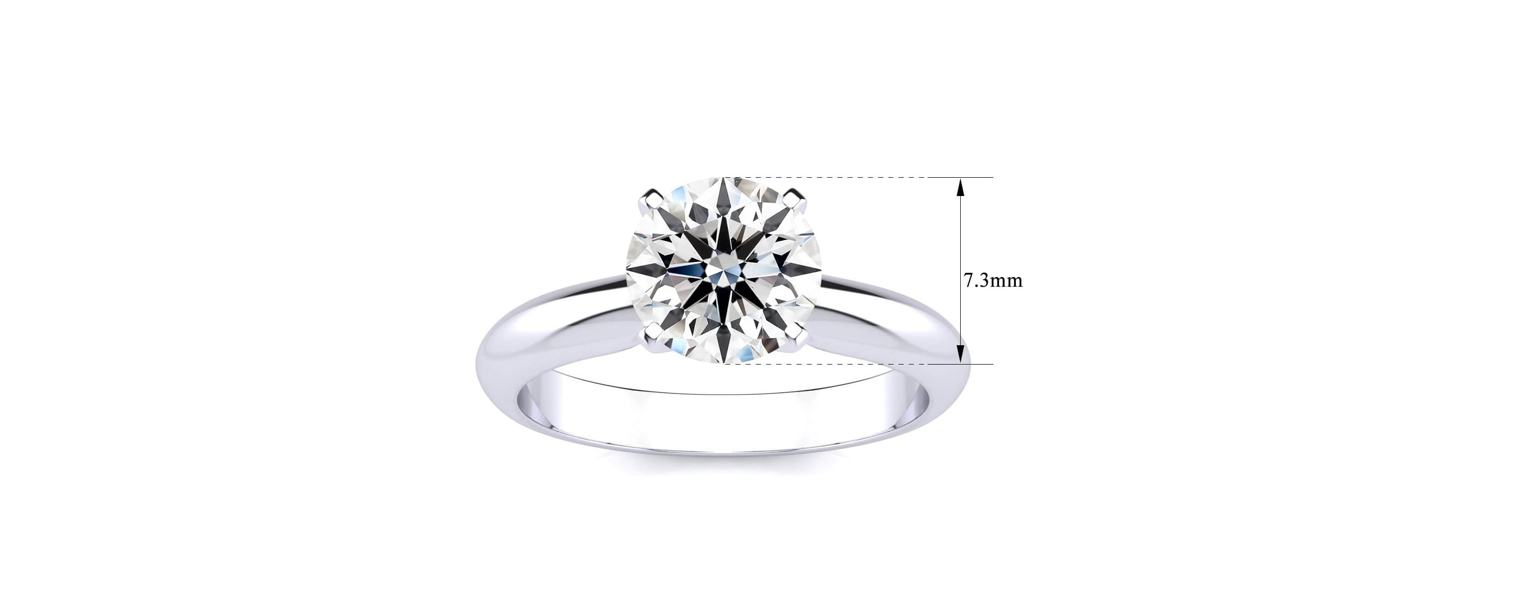 Lab Created 1 1/2 Carat Lab Grown Diamond Solitaire Ring In Sterling Silver