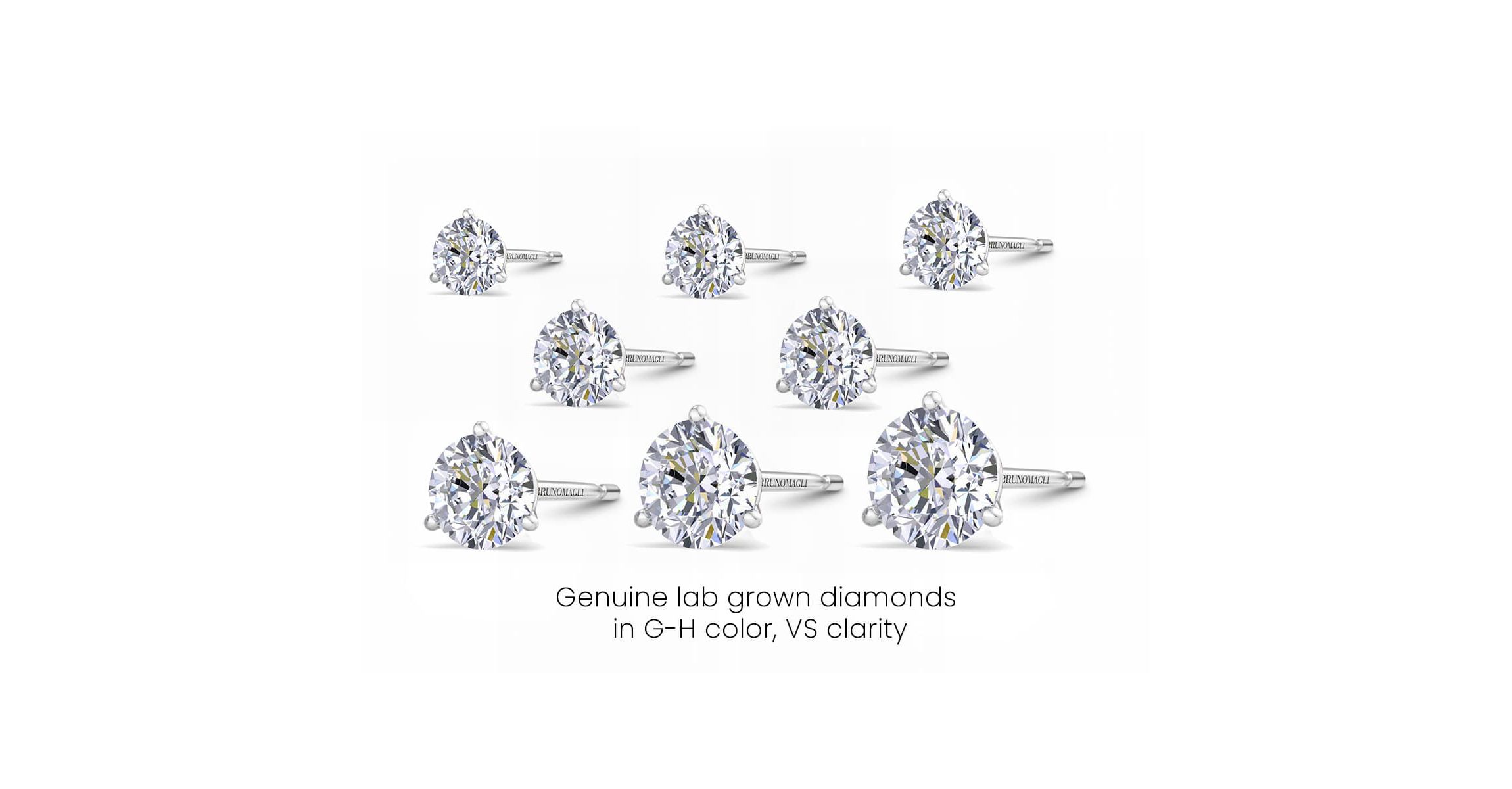 Lab Created Mens 2 Carat Lab Grown Diamond Martini Stud Earring In Sterling Silver