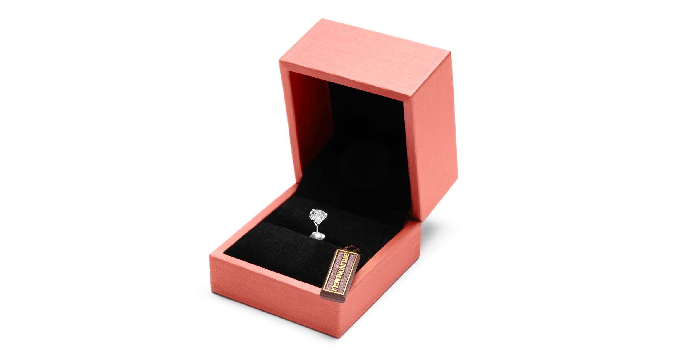 Lab Created Mens 2 Carat Lab Grown Diamond Martini Stud Earring In Sterling Silver