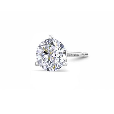 Bruno Magli Lab Created Mens 4 Carat Lab Grown Diamond Martini Stud Earring In Sterling Silver