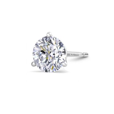 Bruno Magli Lab Created Mens 5 Carat Lab Grown Diamond Martini Stud Earring In Sterling Silver