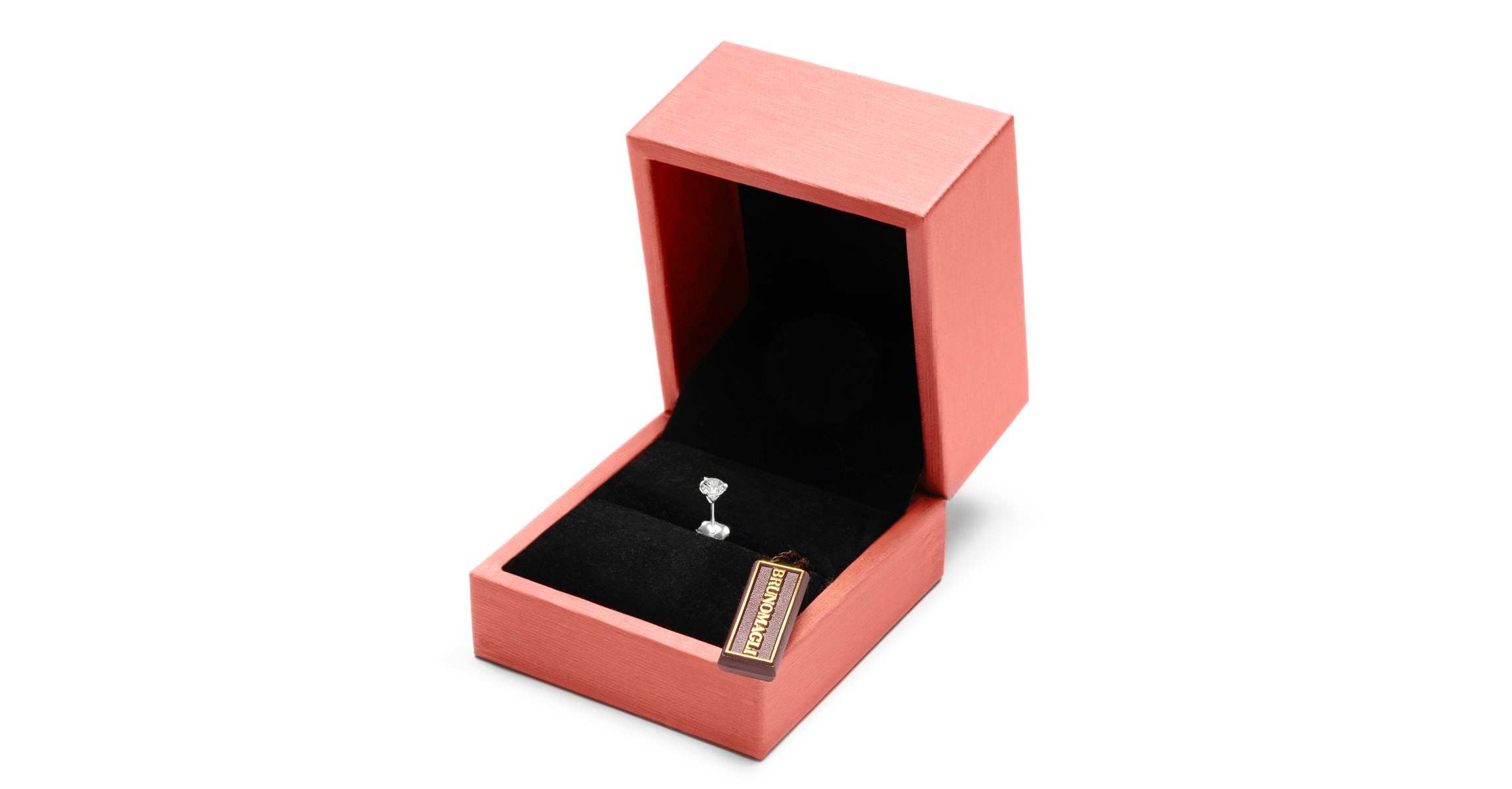 Lab Created Mens 1/2 Carat Lab Grown Diamond Martini Stud Earring In Sterling Silver