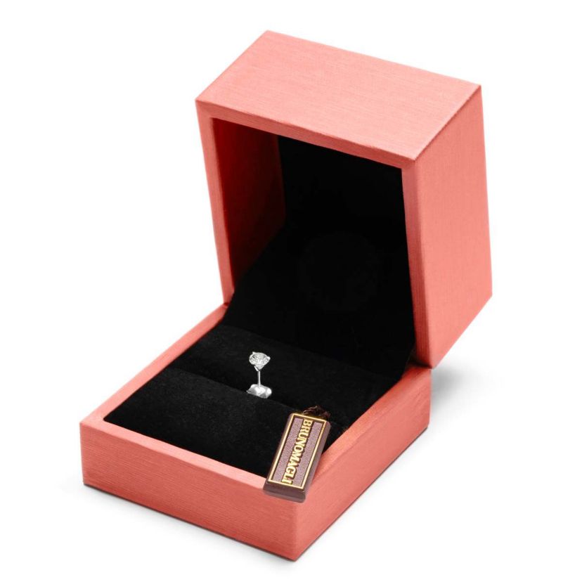 Lab Created Mens 1/2 Carat Lab Grown Diamond Martini Stud Earring In Sterling Silver