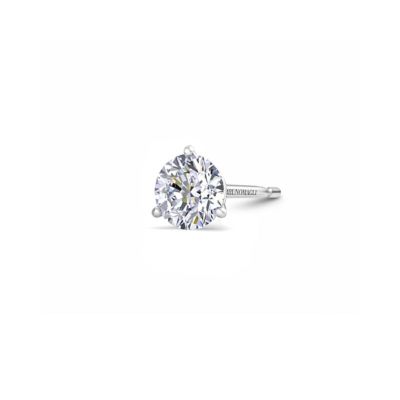 Bruno Magli Lab Created Mens 3/4 Carat Lab Grown Diamond Martini Stud Earring In Sterling Silver
