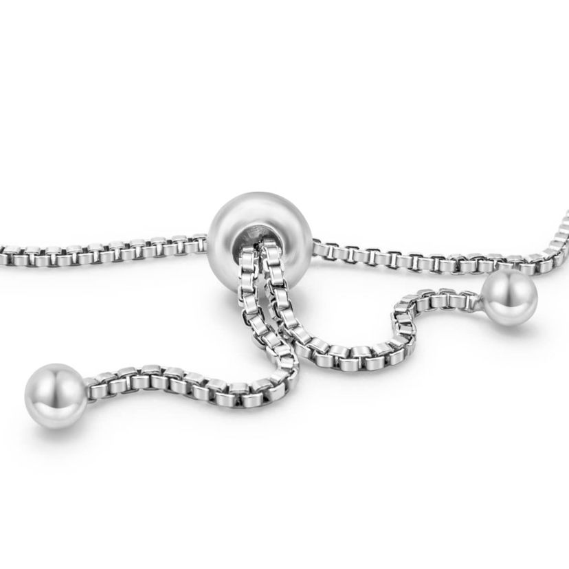 Lab Created 3 Carat Lab Grown Diamond Bolo Bracelet In Sterling Silver, Adjustable 6-9 Inches